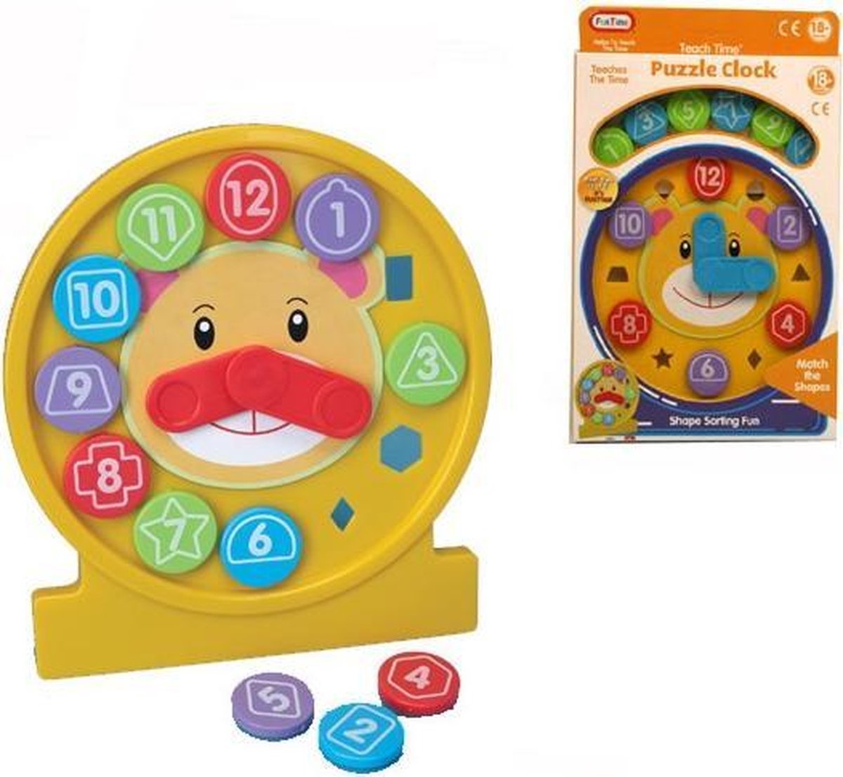 Puzzel klok - puzzel & leren klok kijken | 18 maanden+