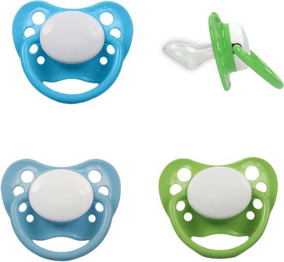 Set van 3 fopspenen Nip - Silicone - Dental - 0-6 maand - Lichtblauw