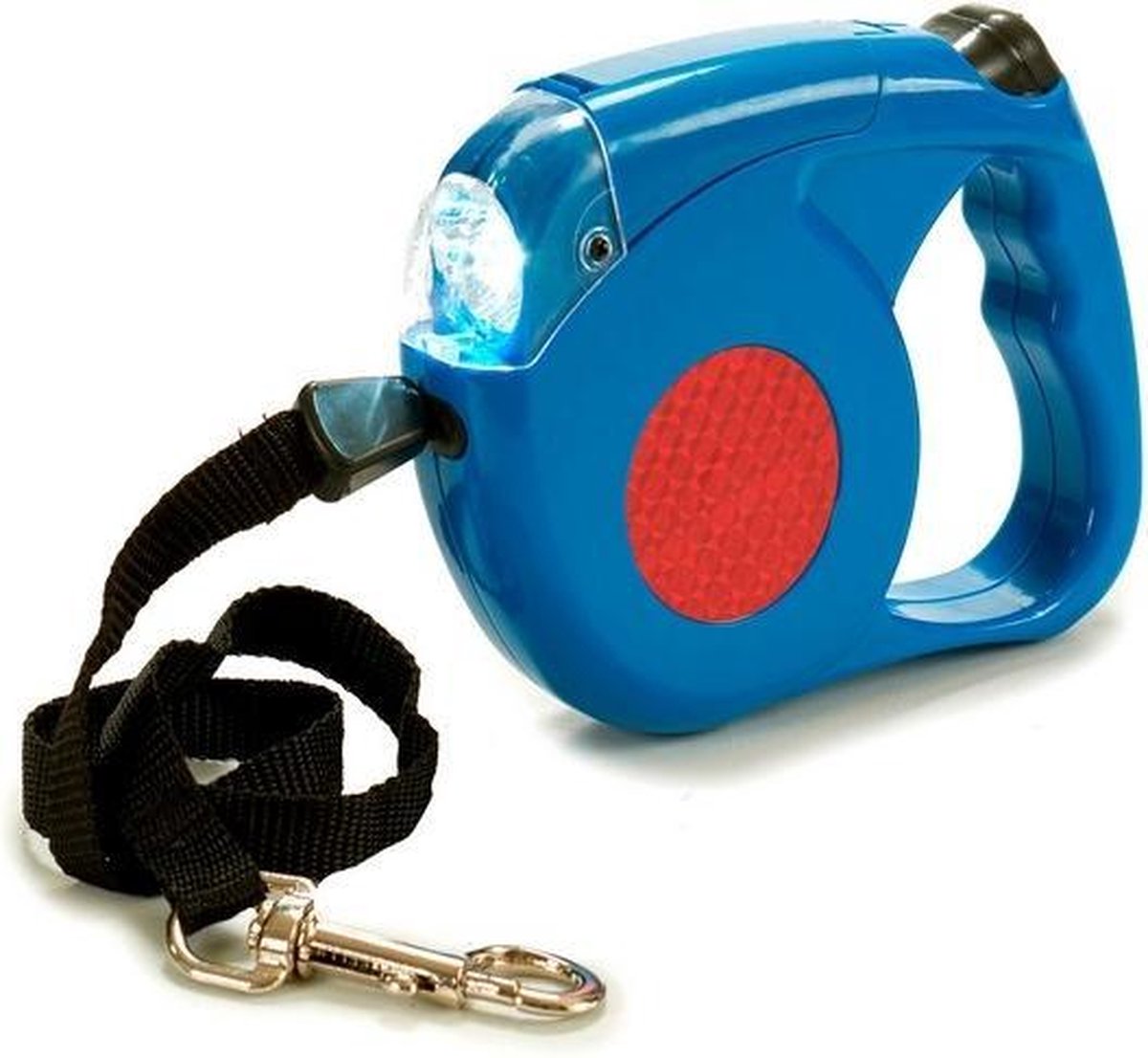 Huisdieren riem 5 meter blauw
