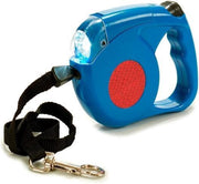 Huisdieren riem 5 meter blauw