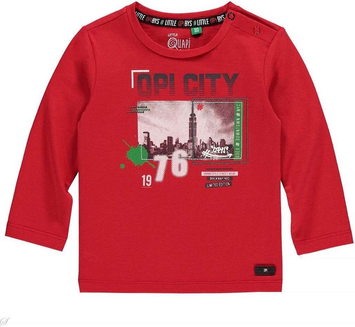 Quapi Jongens Shirt - Rood - Maat 68