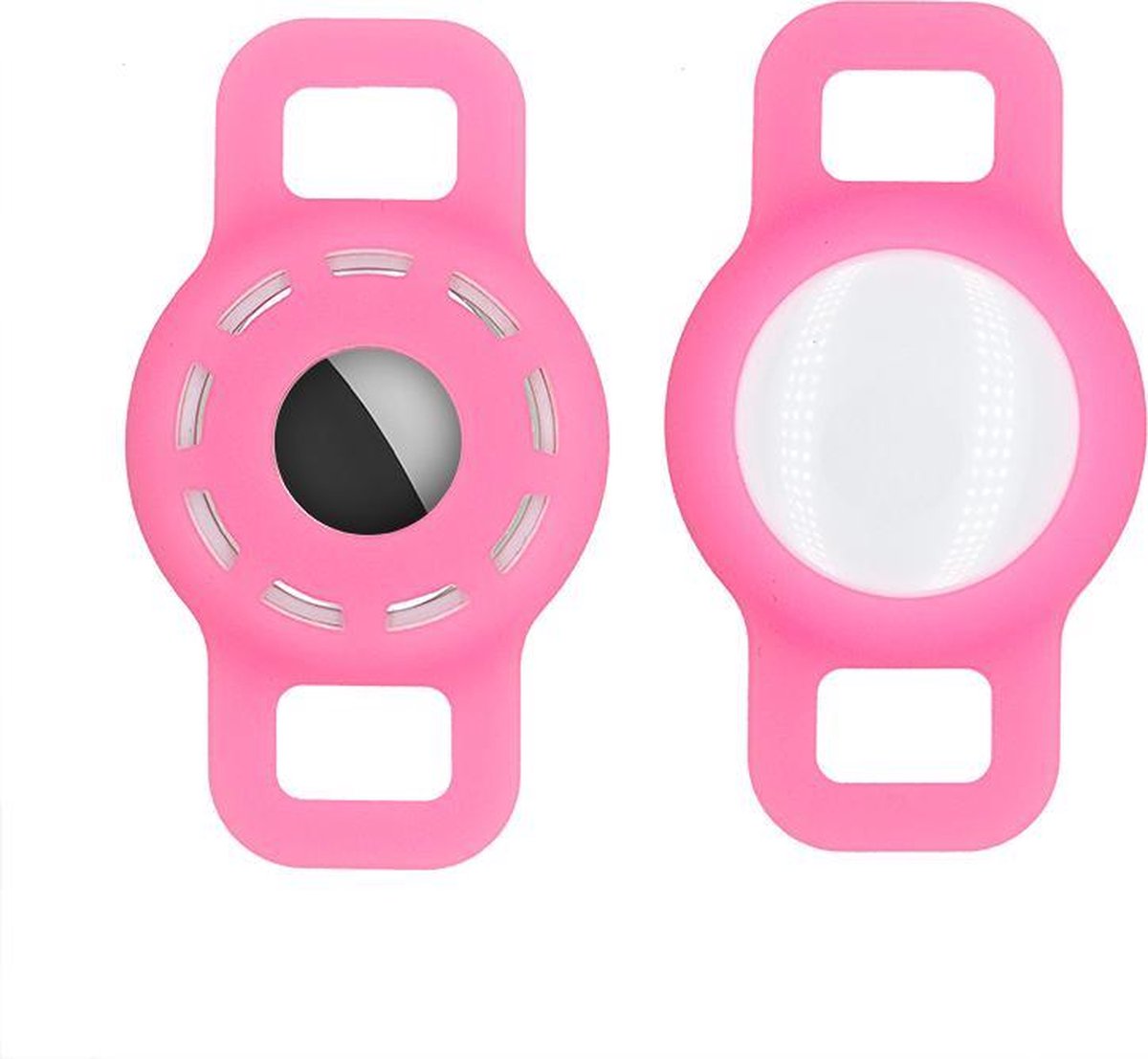 Airtag sleutelhanger hoesje voor kattenhalsband - Geschikt voor dunne halsbanden voor honden - Airtag hoesje hondenriem - Roze