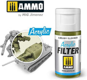 AMMO MIG 0811 Acrylic Filter Yellow Green - 15ml Effecten potje