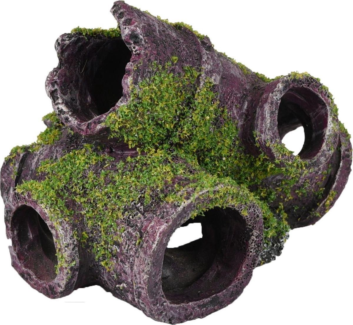 Flamingo Aquarium decoratie Moza Rioolbuizen 11 x 7 x 8 cm - Groen - 11 x 7 x 8 cm