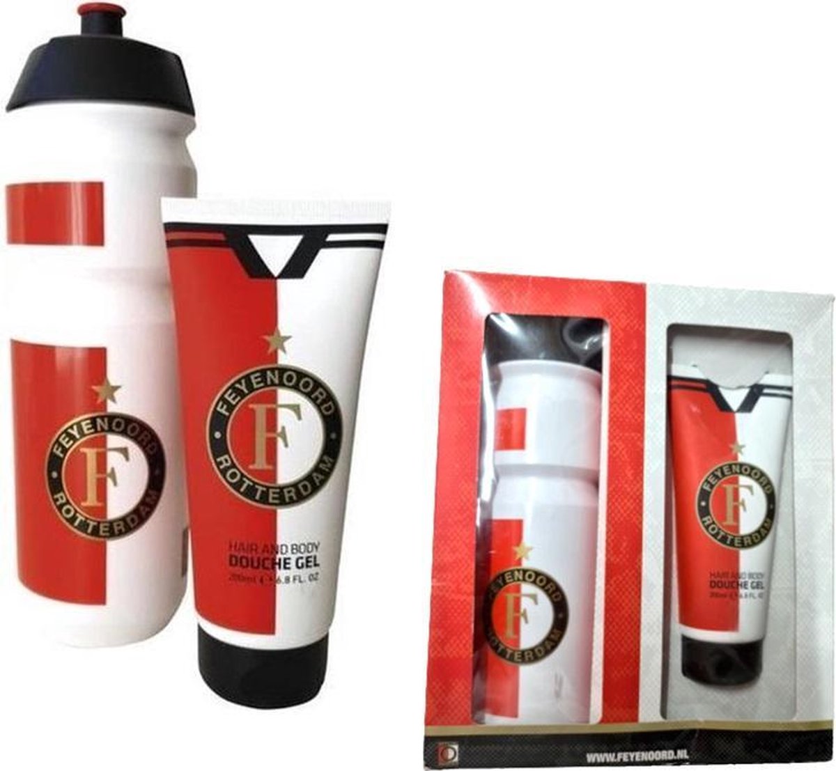 Feyenoord cadeau artikelen - Set - Bidon - Douchegel