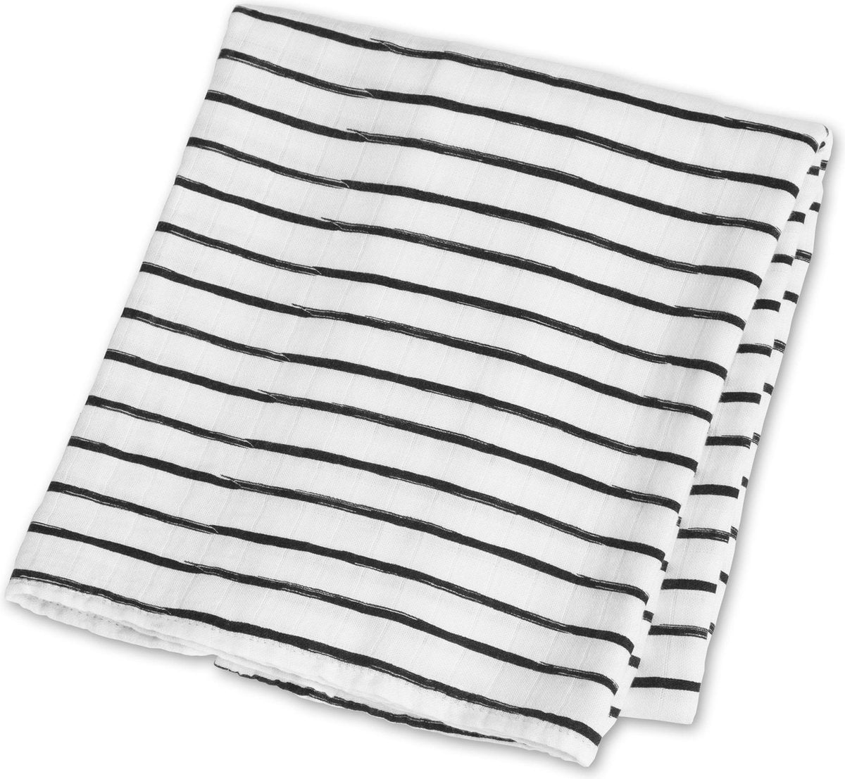 Lulujo swaddle 70% bamboo/30% katoen 120x120 cm - Black Stripes