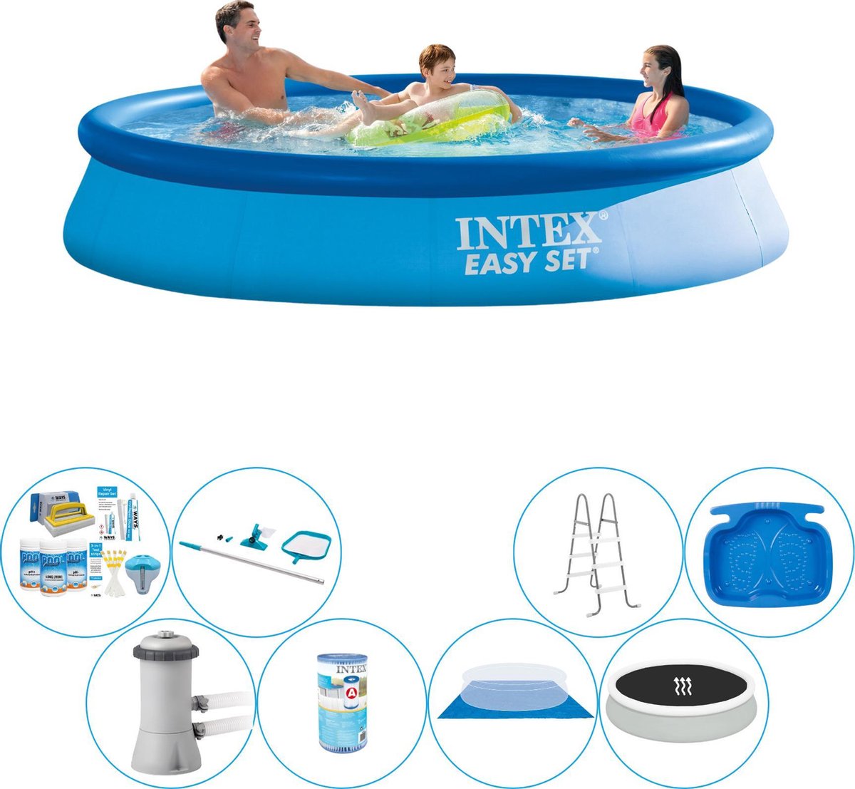 Deluxe Zwembad Deal - Intex Easy Set Rond 366x76 cm