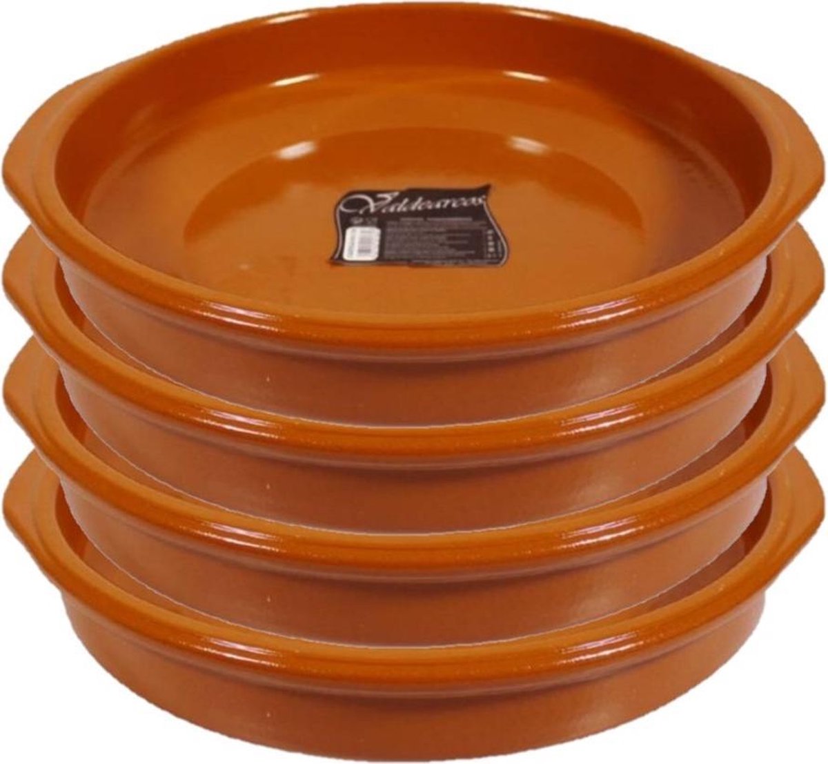 Set van 5x stuks grote tapas ovenschalen/serveerschalen Alicante met handvatten 34 cm - Tapas serveerschalen/borden/ovenschalen