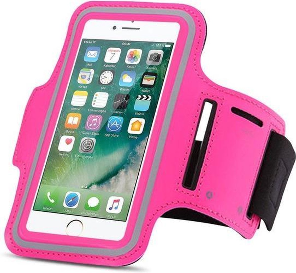 iPhone 8 Plus hoes Sport armband Hardloopband Hoesje Roze