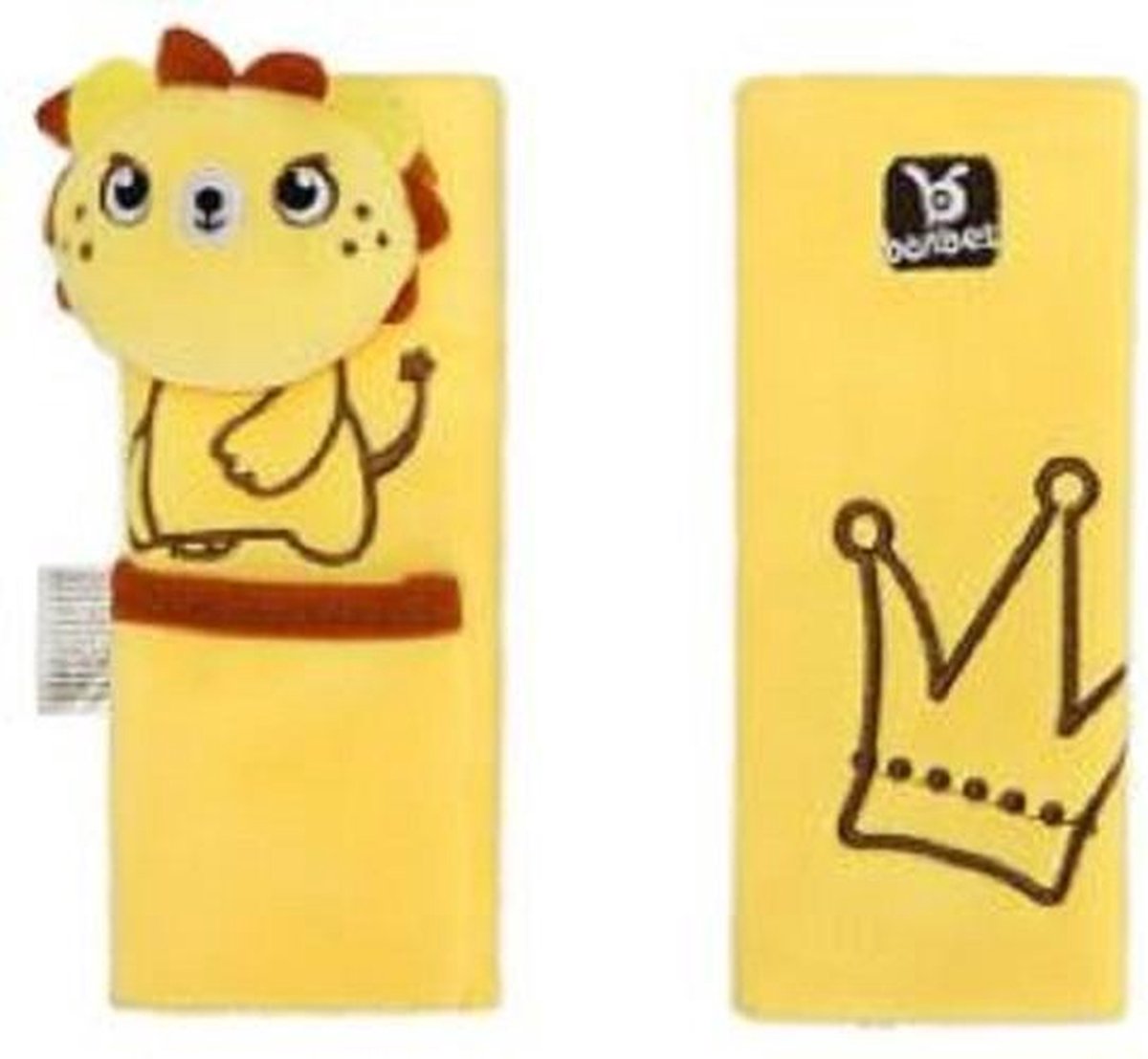 Gordelhoes Voor Kinderen En Baby`s -  Veiligheid - Berschermhoes - Seat Belt Kids - Pluche - Leeuw - Geel