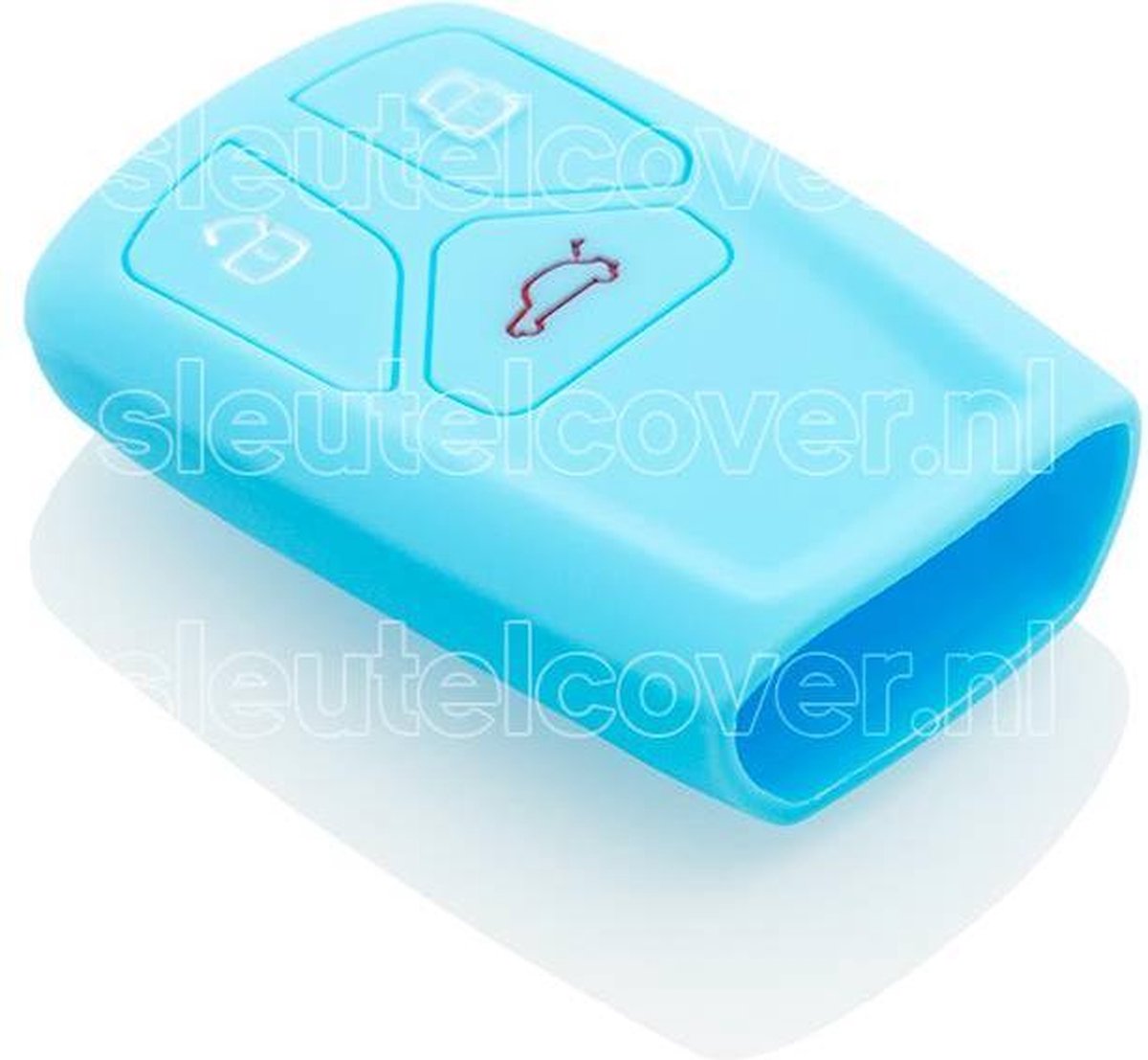 Audi SleutelCover - Lichtblauw / Silicone sleutelhoesje / beschermhoesje autosleutel