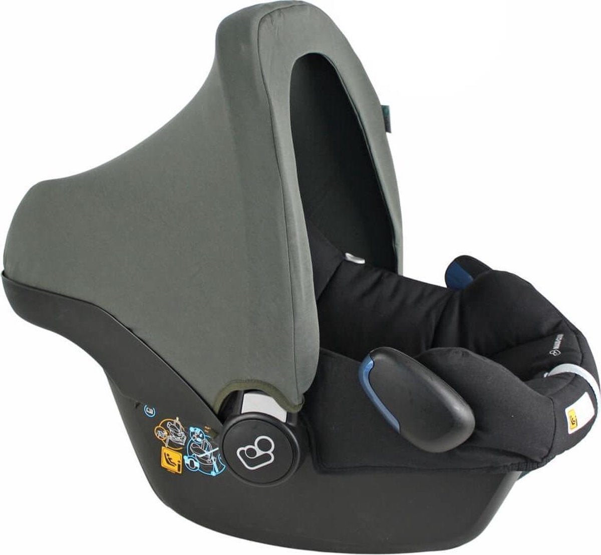 Ukje Zonnekap voor Maxi-Cosi Cabriofix Pebble – UV 50+ - Donkergroen