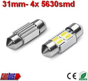 2x 12v Canbus 31mm 4 x 5630smd- 125 lumen