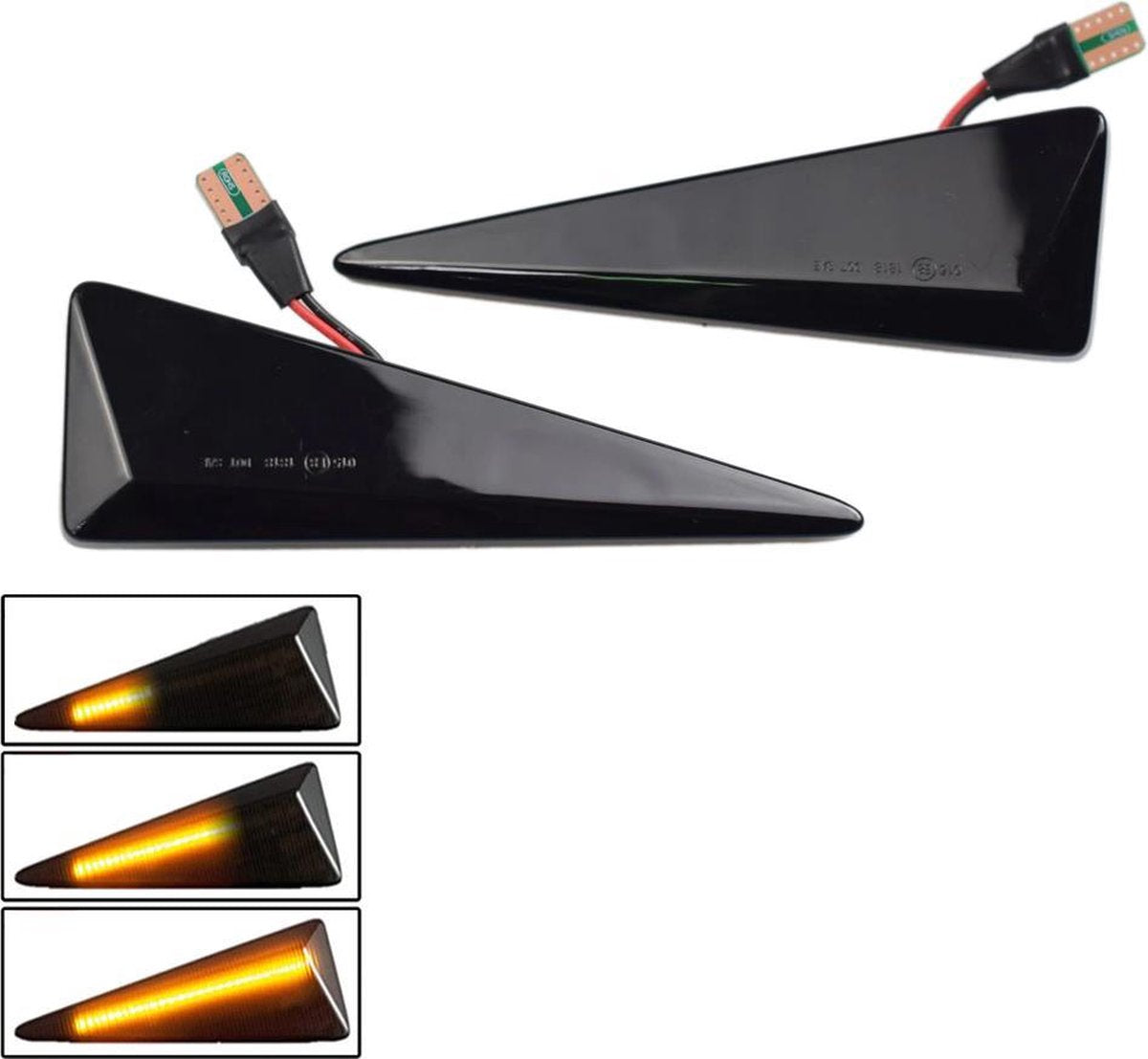 LED Dynamic Zijknipperlichten voor Renault Megane - Espace - Avantime - Scenic / Smoke - Zwart