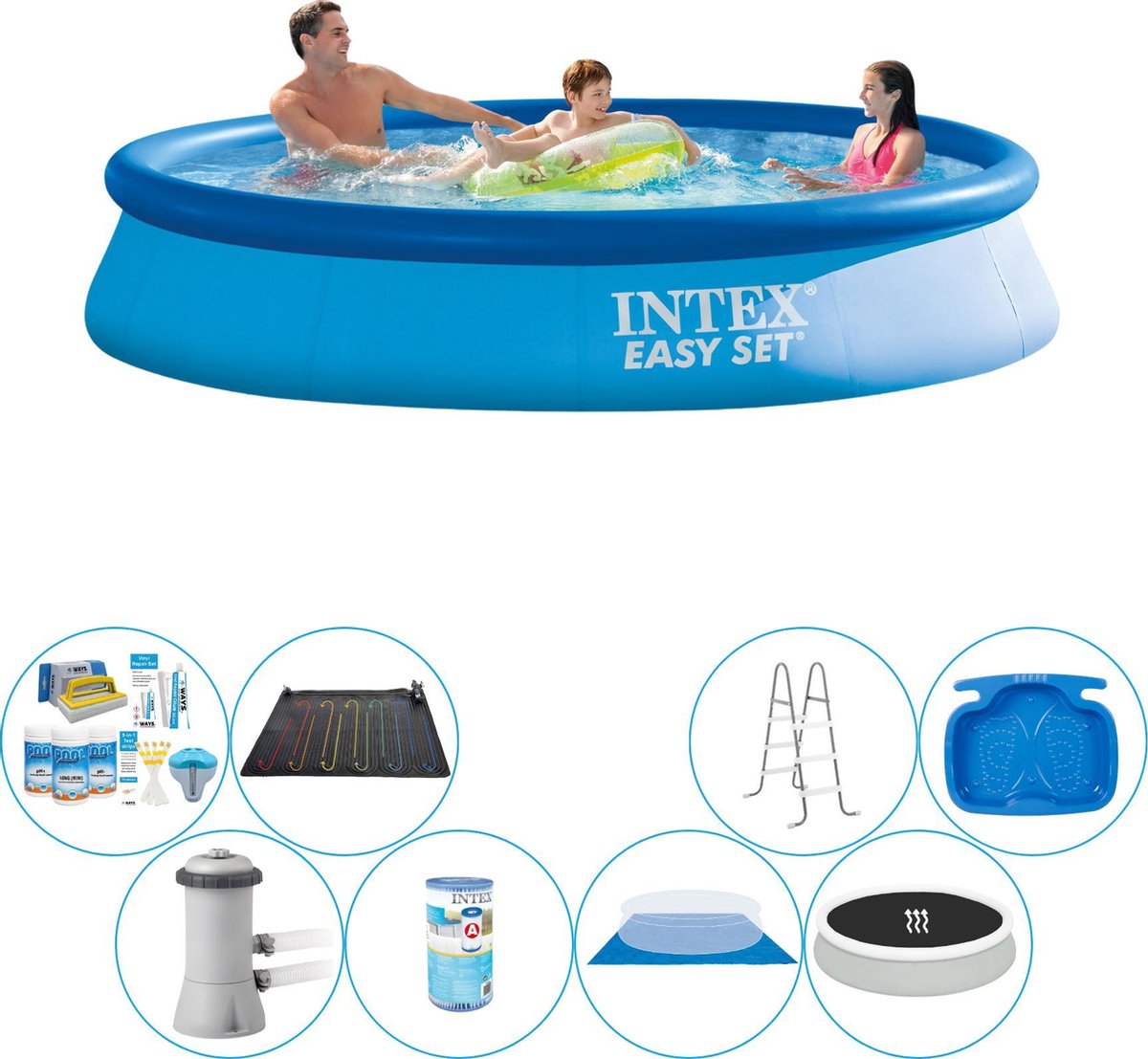Deluxe Zwembad Set - Intex Easy Set Rond 366x76 cm