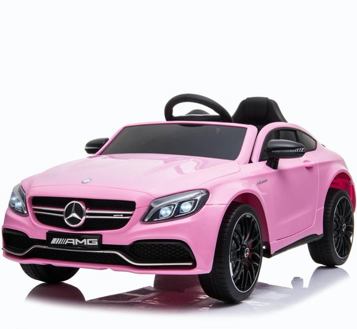Mercedes Benz C63 AMG Elektrische kinderauto 12 volt accu auto Rubberen banden