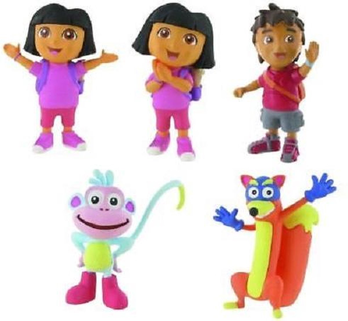 5 x Dora speelfiguurtjes (ca. 6 cm)