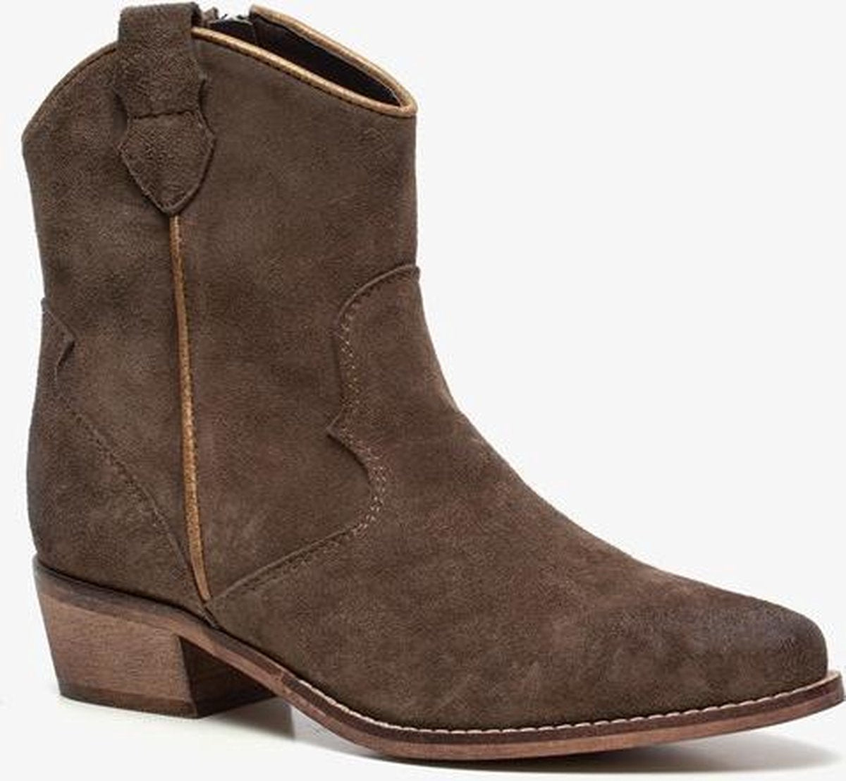 TwoDay suede dames cowboy western laarsjes - Groen - Maat 39