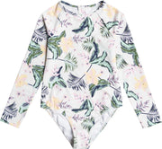 Roxy - UV Badpak voor tienermeisjes - Longsleeve - Lovely Senorita - Helder Wit - maat 168cm