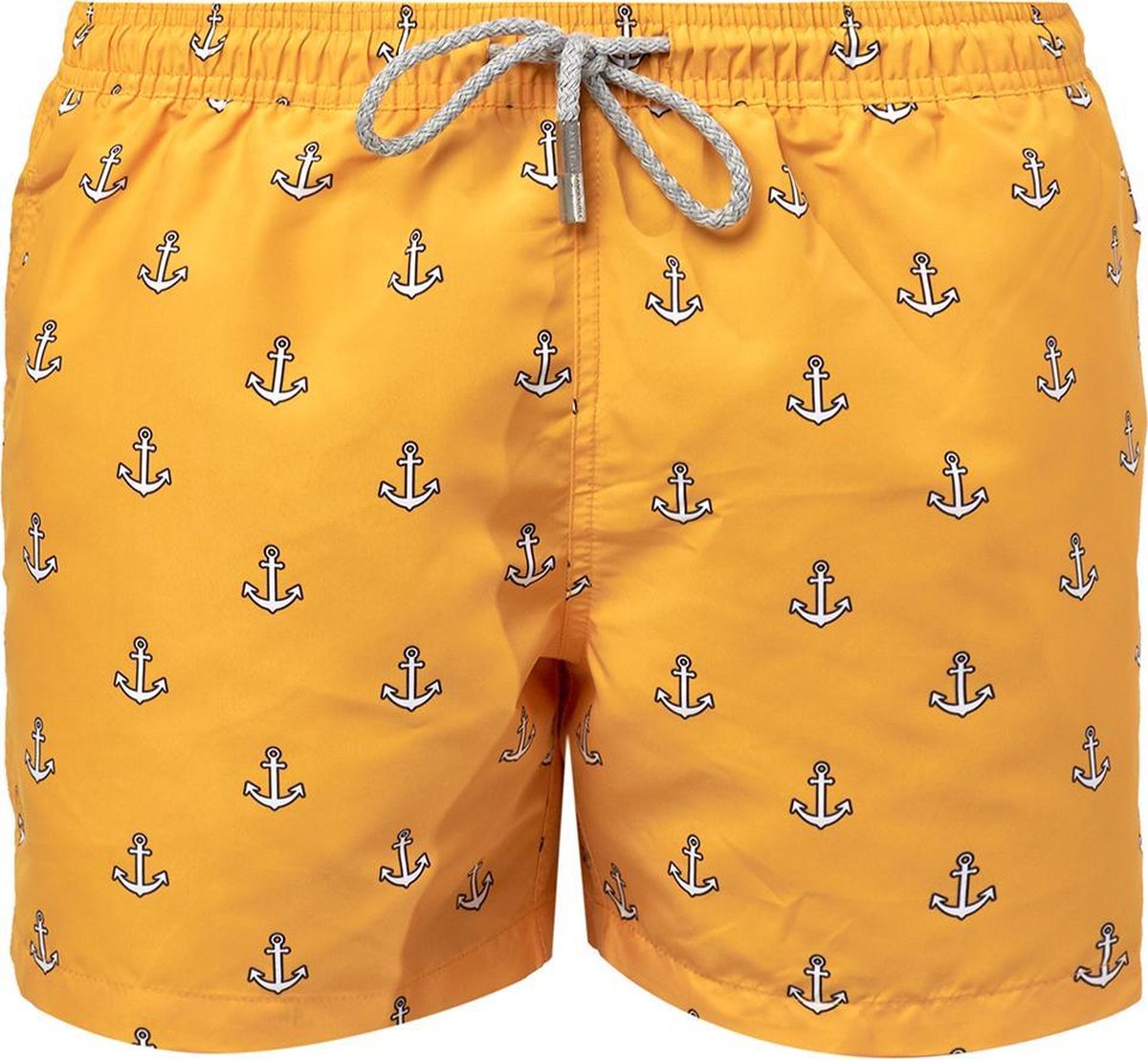 ANCHOR Sneldrogende Zwembroek Heren met Mesh Binnenbroek en Drie Zakken - Zachte en Comfortabele Zwemshort Heren / Zwembroeken Heren - Waterafstotende Zwembroek Mannen / Herenmode van Premium Stof - Geel - L (EU 44)