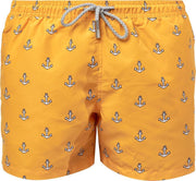 ANCHOR Sneldrogende Zwembroek Heren met Mesh Binnenbroek en Drie Zakken - Zachte en Comfortabele Zwemshort Heren / Zwembroeken Heren - Waterafstotende Zwembroek Mannen / Herenmode van Premium Stof - Geel - L (EU 44)