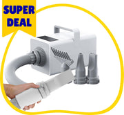 Professionele Hondenfohn - Waterblazer hond incl. 4 opzetstukken - 2200 watt - hond kat - trimsalon Fohn - Low noise - Digitaal touch screen - verstelbare blaaskracht en temperatuur