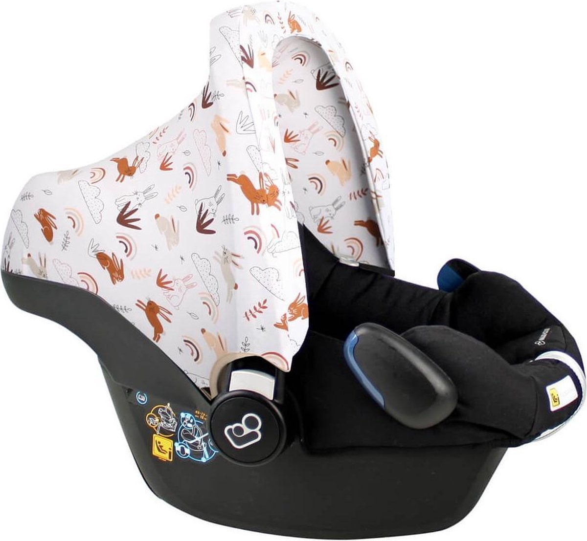 Ukje Maxi Cosi Zonnekap Cabriofix Pebble - UV 50+ - Taupe konijn