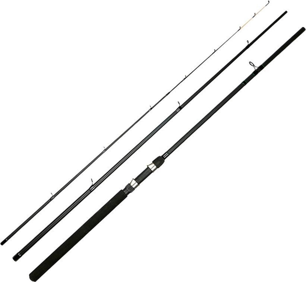 Pro-Care 3.6 Meter Ultra- High Modulus Carbon Wedstrijd Feeder 370gr -  4 Delig - Ceramic Stainless Steel Rings - Inclusief twee 1.2mm carbon toppen 1 hard 1 soft - Bottom Diameter 16.2mm -  370gram