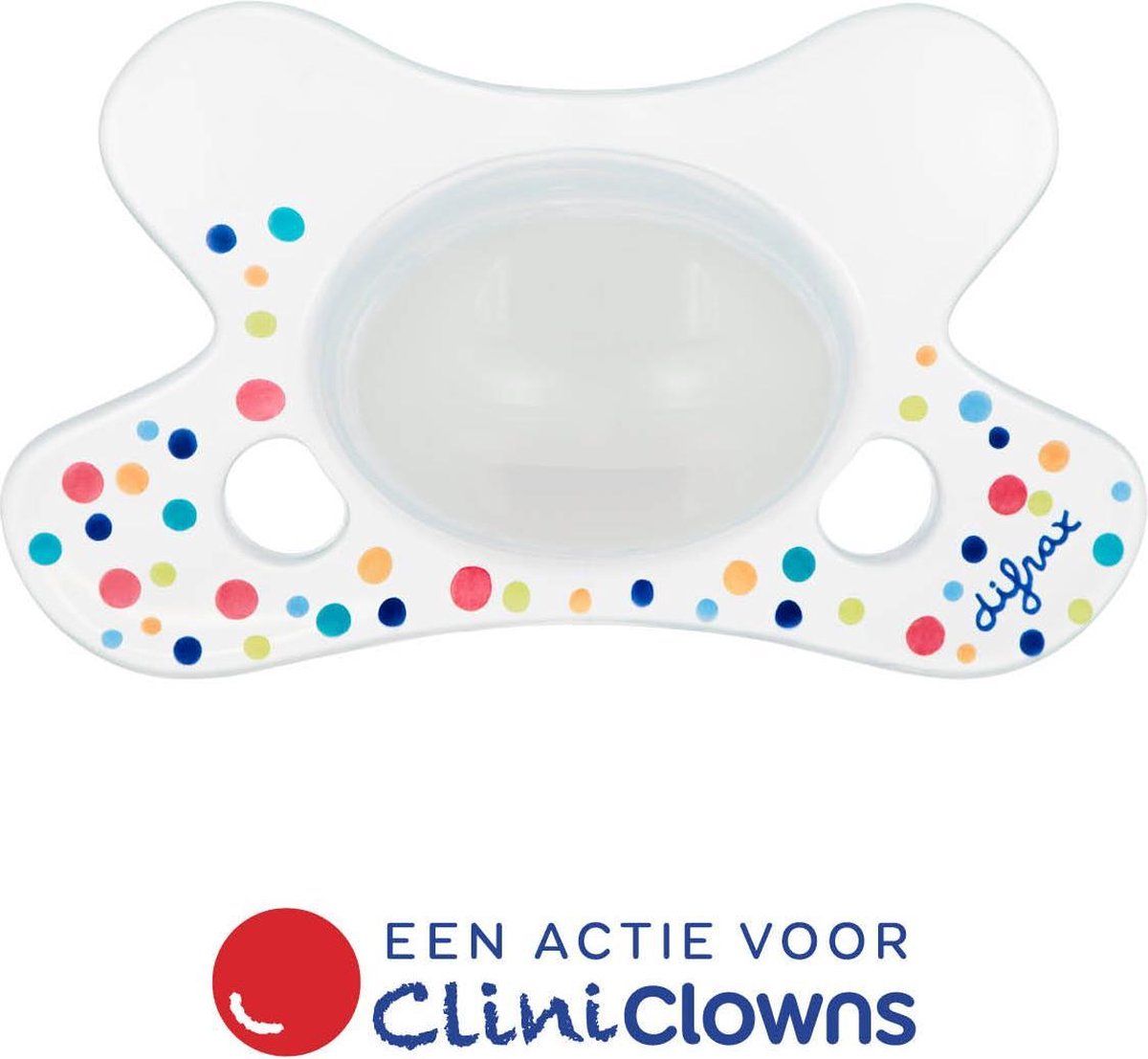 Difrax CliniClowns Fopspeen - Natural - 0-6 Maanden