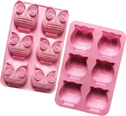 Siliconen Bakvorm - Cakevorm - 6x Leuke Uiltjes - Bakvormen /  1 stuk