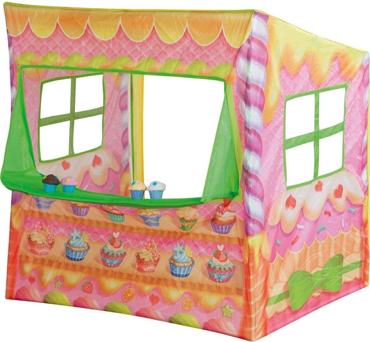 Cupcake tentje voor kinderen inclusief pluche cupcakes (100x100x70cm)