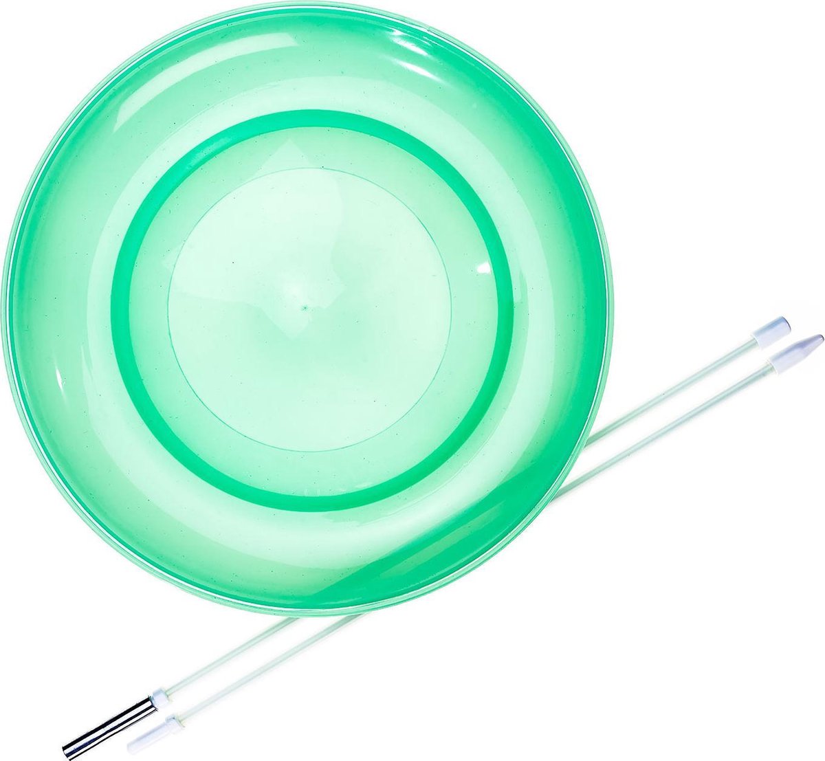 Set Acrobat Soft Spinning Plate green + hand stick