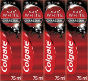 4x Colgate Max White Tandpasta Charcoal 75 ml