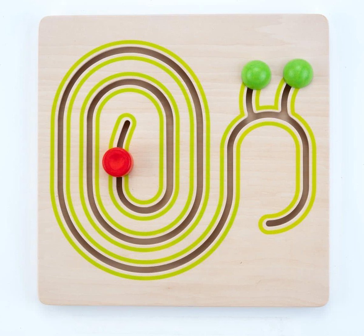 Sliding puzzle 30 x 30 cm snail rubber wood