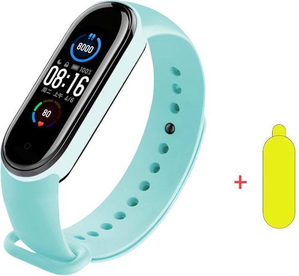 Smartwatch Dames-Smartwatch Stappenteller - Sport horloge - Smartwatch Heren- Smartwatch Kinderen- Activity Tracker - Bloeddrukmeter - Hartslagmeter - Afstandmeter - Calorieënteller - Fitness Tracker- Zuurstofmeter- IOS & Android- Lichtblauw