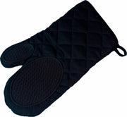 Ovenhandschoen met silicone grip zwart