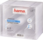 Hama 044753 CD Dubbel Box Transparant - 10 Stuks / Zwart