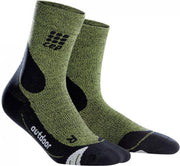CEP Hiking Merino Mid-Cut Compressie Wandelsokken - Groen/Zwart - Dames (34-37)