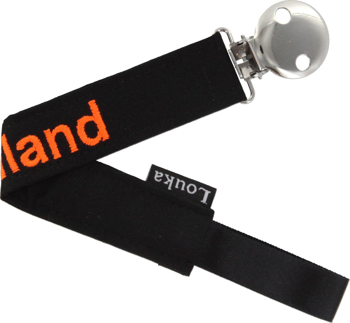 Louka speenkoord Holland zwart -speenketting - katoen - EK - voetbal - oranje