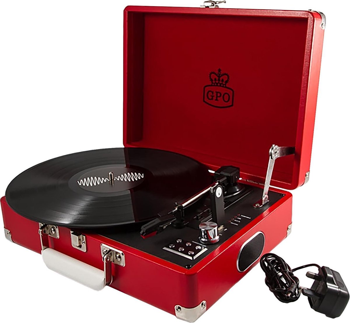 GPO ATTACHERED Kofferplatenspeler met ingebouwde speakers