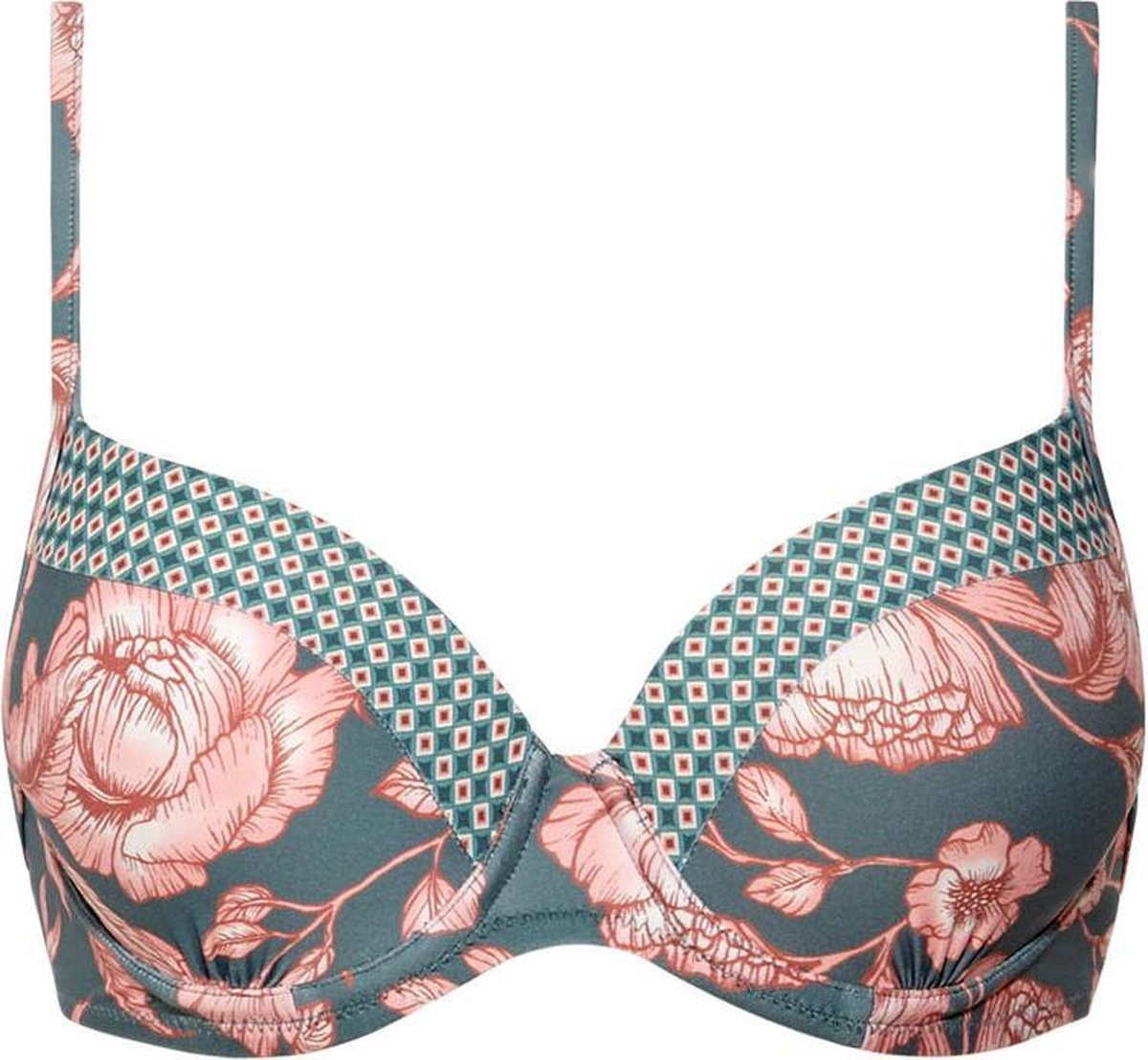 CYELL Peony Romance Dames Bikinitop Groen maat 90B
