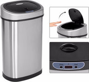 Trash Can Prullenbak - RVS - Infrarood Bewegings Sensor - 50 l