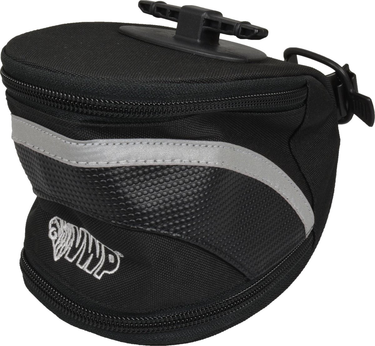 VWP zadeltas luxe L-nylon m/klik-sluit. zwart