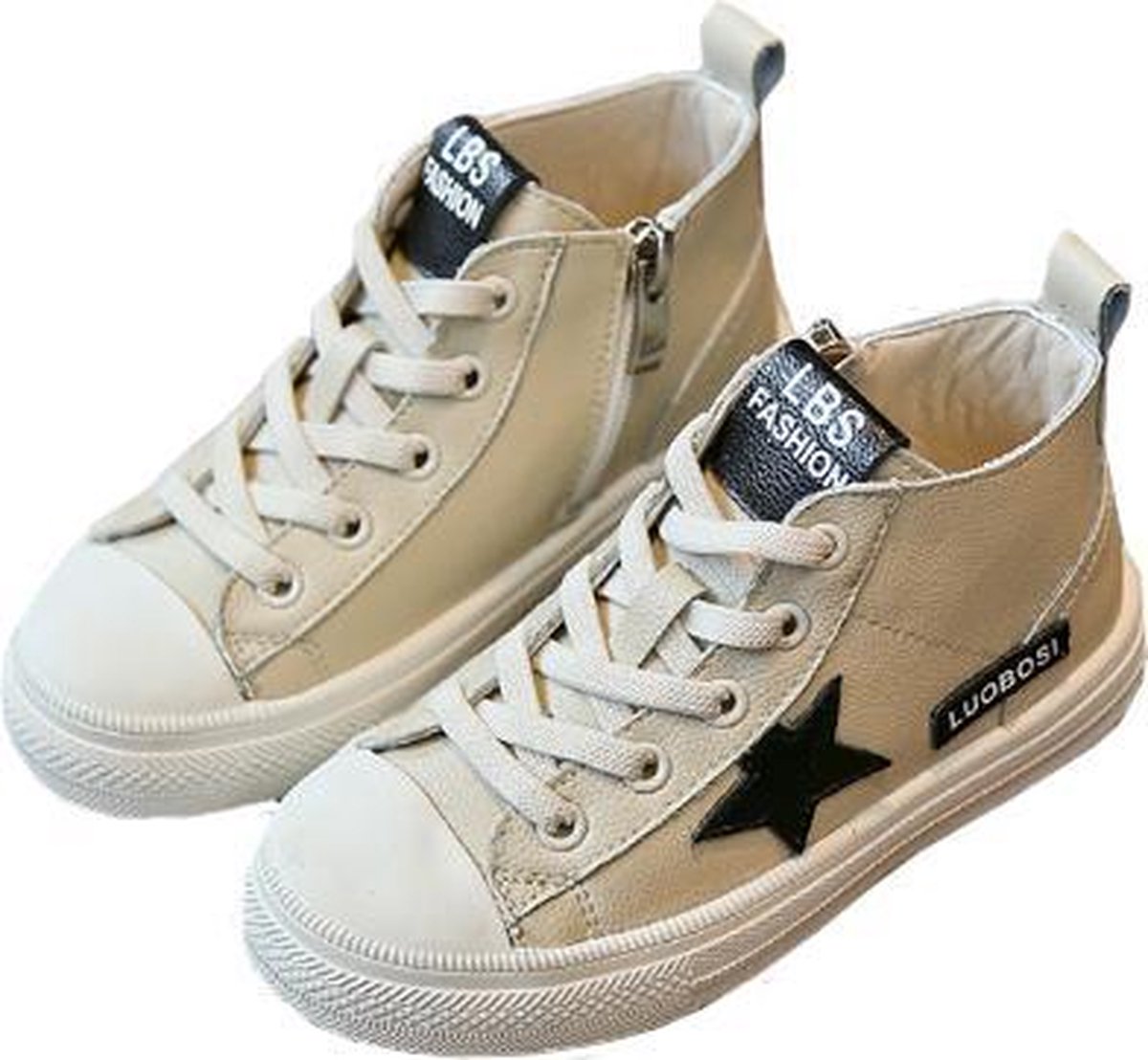 Leren sneaker Star – zand - maat 30
