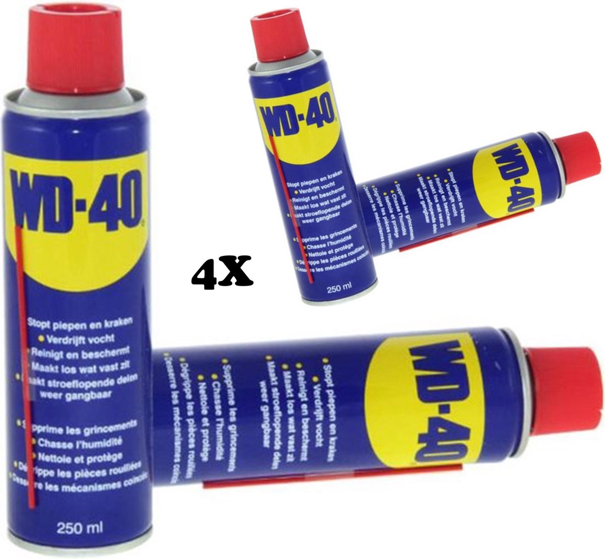 4x Goedkope WD-40  Multispray Rocket - 250 ml