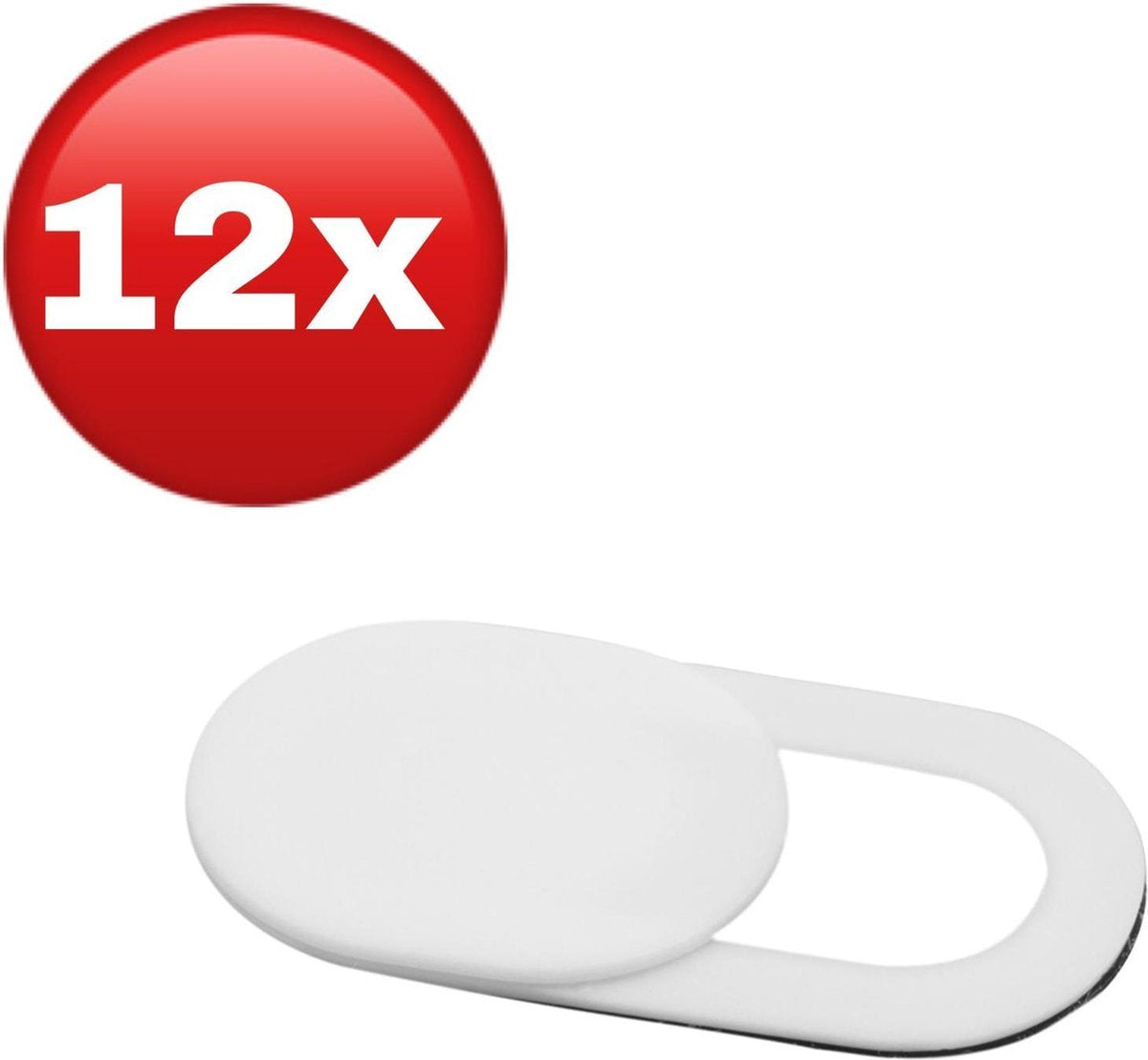 12 stuks - Webcam cover - Camera schuifje - Privacy - Cover - Schuifje - Wit