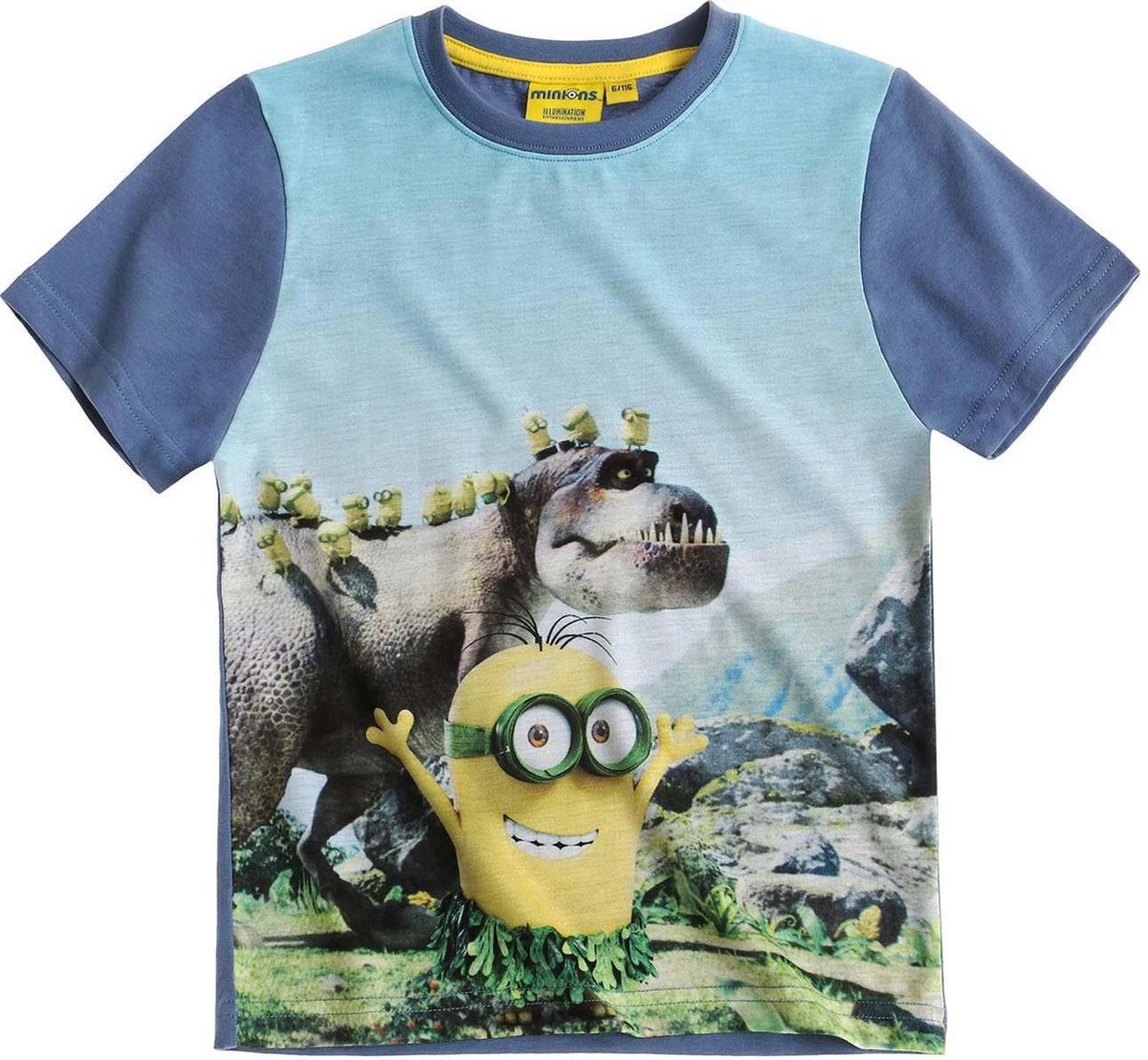 Minions T-shirt met korte mouw - blauw - Maat 152