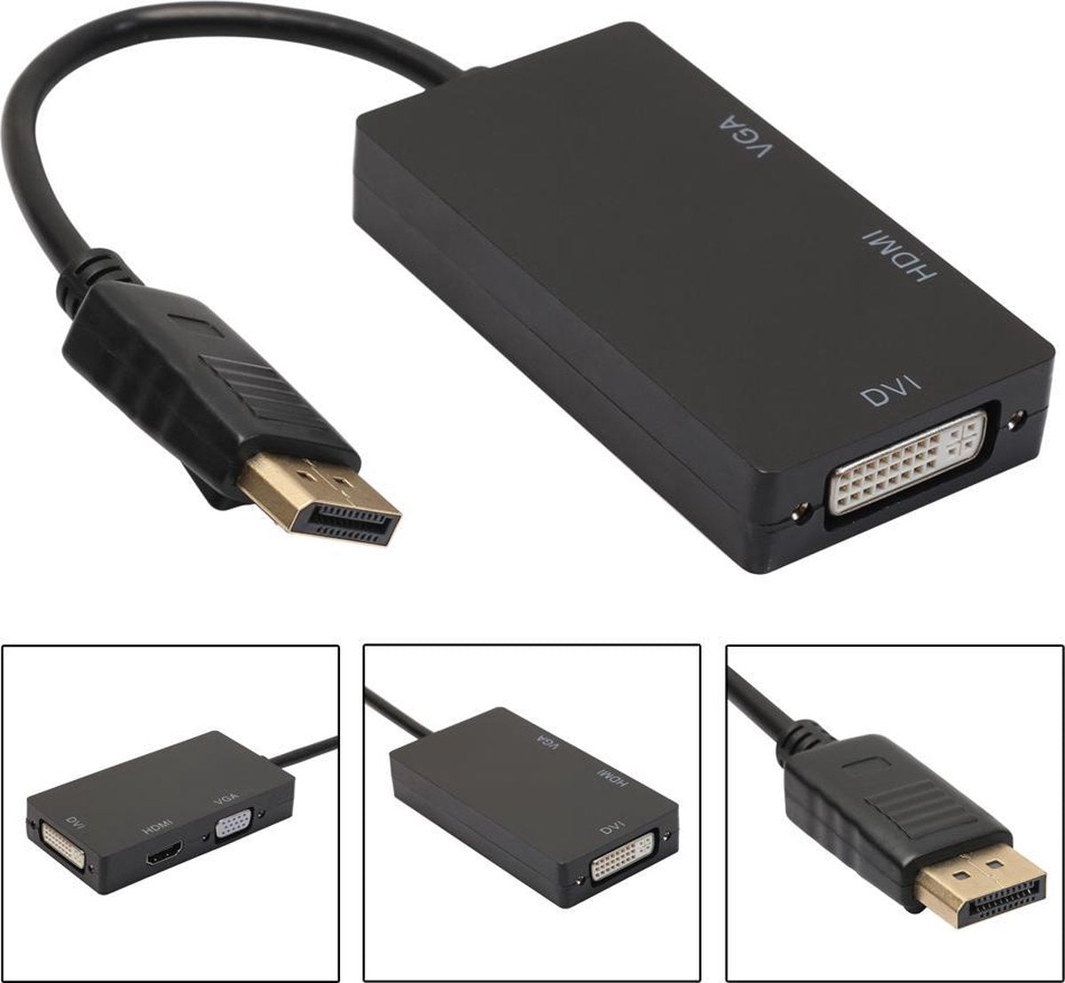 3in1 DisplayPort DP Male naar DVI