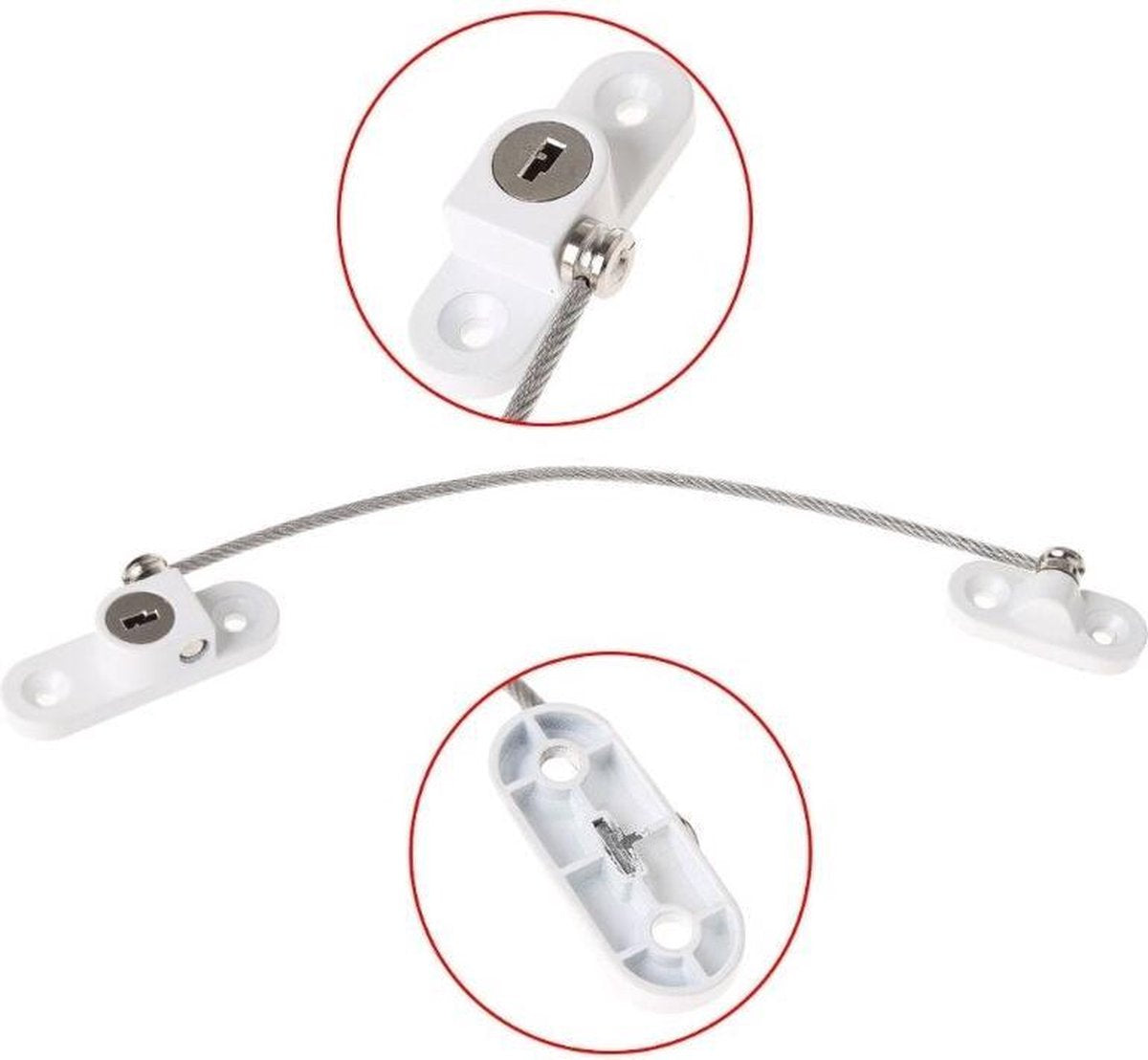 WiseGoods Raamslot - Veiligheidsslot - Kinderslot Raam Slot - Raambeveiliging Kind - Raambegrenzer - Window Lock - 2 stuks