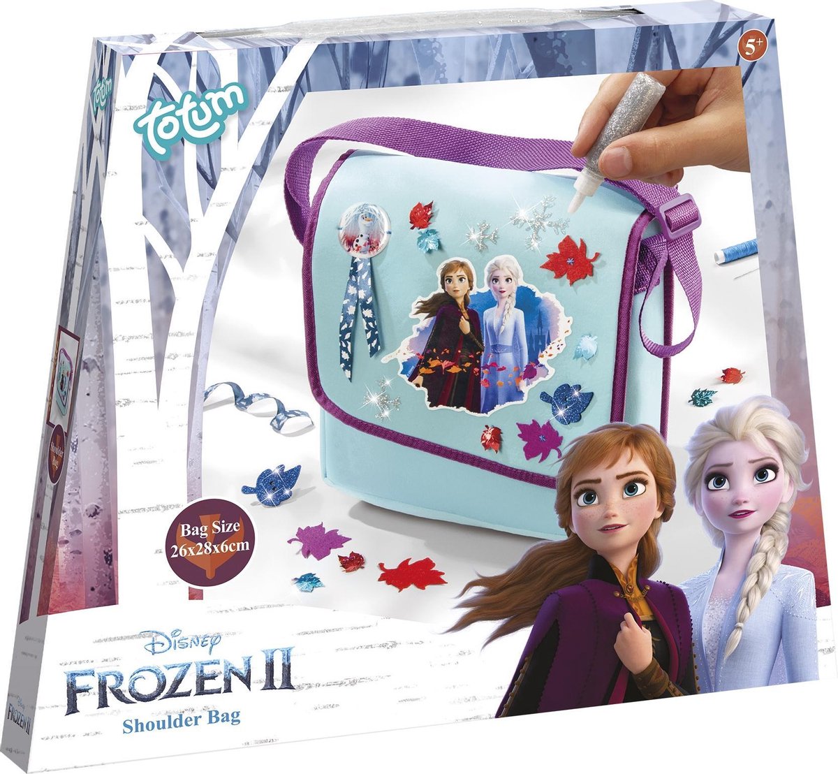 Totum Disney Frozen 2 - Hobbypakket - Schoudertas versieren - 26 x 28 cm